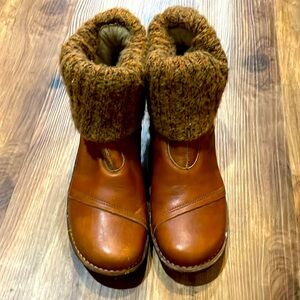 El Naturalista leather sock boots